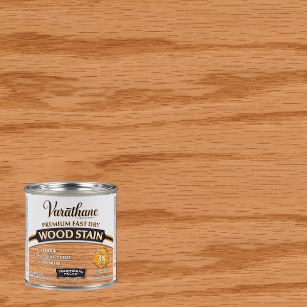 Premium Fast Dry Wood Stain, Traditional Pecan, 1/2 Pt